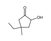4-Ethyl-2-hydroxy-4-methylcyclopentan-1-on结构式
