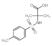 2-methyl-2-[(4-methylphenyl)sulfonylamino]propanoic acid结构式