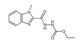 ethyl 3-(1-methyl-2-benzimidazolyl)hydrazinecarboxylate结构式