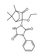1-(1-Ethoxy-3,7,7-trimethyl-2-oxo-bicyclo[2.2.1]heptyl)-4-phenyl-1,2,4-triazolidin-3,5-dion Structure