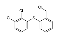 1,2-dichloro-3-[2-(chloromethyl)phenyl]sulfanylbenzene结构式