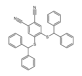 4,5-bis(benzhydrylsulfanyl)benzene-1,2-dicarbonitrile结构式