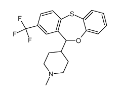 8-Trifluoromethyl-6-(1-methyl-4-piperidyl)-6H-dibenz[b,e]-1,4-oxathiepin结构式