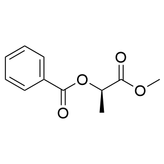(R)-1-甲氧基-1-氧丙烷-2-基苯甲酸酯结构式
