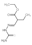 ethyl 2-[(carbamothioylhydrazinylidene)methyl]butanoate结构式