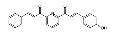 2-[3-(4-hydroxyphenyl)-1-oxoprop-3-enyl]-6-[(1-oxo-3-phenyl)prop-3-enyl]pyridine结构式