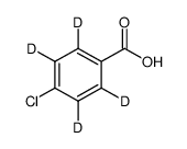 对氯苯甲酸-D4结构式