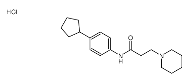 N-(4-cyclopentylphenyl)-3-piperidin-1-ylpropanamide,hydrochloride结构式