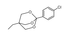 4-(4-chlorophenyl)-1-ethyl-3,5,8-trioxabicyclo[2.2.2]octane结构式