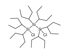 1,3-dichloro-1,1,2,2,3,3-hexakis(1-ethylpropyl)trisilane结构式