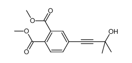 dimethyl 4-(3-hydroxy-3-methylbut-1-ynyl)phthalate结构式