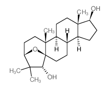 4,4-Dimethyl-3β,5-epoxy-A-homo-5β-androstane-4aα,17β-diol Structure