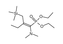 (Z)-1-(Diethoxyphosphoryl)-N,N-dimethyl-2-<(trimethylsilyl)methyl>-1-buten-1-amin结构式