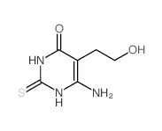 4(1H)-Pyrimidinone,6-amino-2,3-dihydro-5-(2-hydroxyethyl)-2-thioxo- Structure