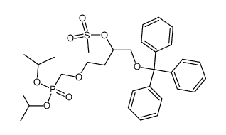 methanesulfonic acid 3-(diisopropyloxy-phosphorylmethoxy)-1-trityloxymethyl-propyl ester Structure