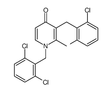 1,3-bis[(2,6-dichlorophenyl)methyl]-2-methylpyridin-4-one Structure