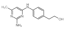 2-[4-[(2-amino-6-methyl-pyrimidin-4-yl)amino]phenyl]ethanol Structure