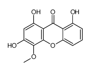 1,3,8-trihydroxy-4-methoxyxanthen-9-one结构式
