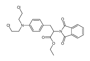 ethyl 3-[4-[bis(2-chloroethyl)amino]phenyl]-2-(1,3-dioxoisoindol-2-yl)propanoate Structure