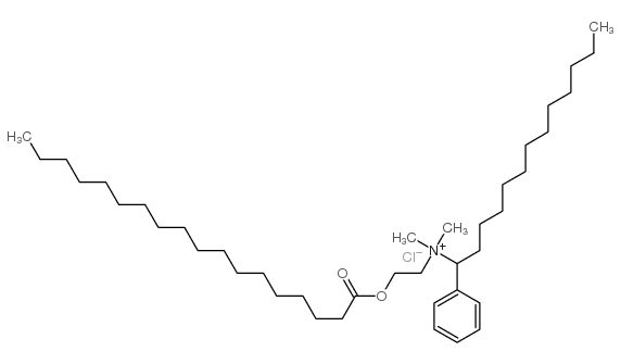 (dodecylbenzyl)dimethyl[2-[(1-oxooctadecyl)oxy]ethyl]ammonium chloride Structure