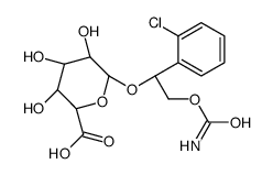 (2S,3S,4S,5R,6R)-6-[(1R)-2-carbamoyloxy-1-(2-chlorophenyl)ethoxy]-3,4,5-trihydroxyoxane-2-carboxylic acid Structure