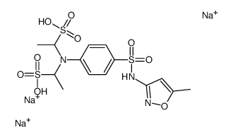 1,1'-[[4-[[(5-methylisoxazol-3-yl)amino]sulphonyl]phenyl]imino]bis(ethanesulphonic) acid, trisodium salt Structure
