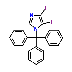 4,5-Diiodo-1-trityl-1H-imidazole结构式