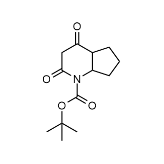 2,4-二氧代八氢-1H-环戊并[b]吡啶-1-甲酸叔丁酯结构式