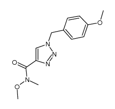 N-methoxy-1-(4-methoxybenzyl)-N-methyl-1H-1,2,3-triazole-4-carboxamide Structure