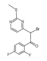 2-bromo-1-(2,4-difluorophenyl)-2-(2-methylsulfanylpyrimidin-4-yl)ethanone结构式