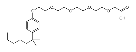 2-[2-[2-[2-[2-[4-(2-methylheptan-2-yl)phenoxy]ethoxy]ethoxy]ethoxy]ethoxy]acetic acid Structure