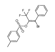 (Z)-1-bromo-3,3,3-trifluoro-1-phenyl-2-tosyloxypropene结构式