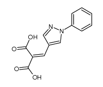 2-((1-phenyl-1H-pyrazol-4-yl)methylene)malonic acid结构式