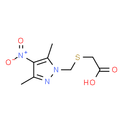 ([(3,5-Dimethyl-4-nitro-1H-pyrazol-1-yl)methyl]thio)acetic acid结构式