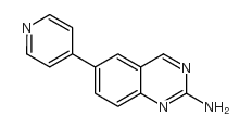 6-(4-吡啶基)-2-喹唑啉胺结构式
