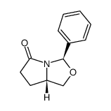 (+)-(3R,7aS)-四氢-3-苯基-3H,5H-吡咯并[1,2-c]噁唑-5-酮结构式
