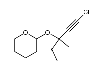 2-(1-ethyl-3-chloro-1-methyl-prop-2-ynyloxy)-tetrahydro-pyran结构式