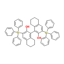 R-3,3'-Bis(triphenylsilyl)-5,5',6,6',7,7',8,8'-octahydro-1,1'-bi-2,2'-naphthol Structure