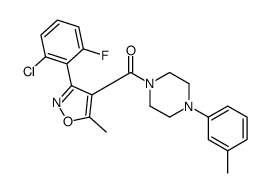 [3-(2-氯-6-氟苯基)-5-甲基-4-异噁唑基][4-(3-甲基苯基)-1-哌嗪基]-甲酮结构式