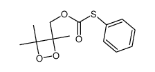3,3,4-trimethyl-4-<<(phenylthio)carbonyloxy>methyl>-1,2-dioxetane Structure
