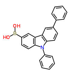 (6,9-Diphenyl-9H-carbazol-3-yl)boronic acid structure