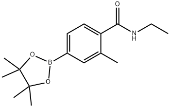 3-甲基-4-(乙基氨基甲酰基)苯基硼酸频哪醇酯结构式