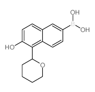 6-羟基-5-(四氢吡喃-2-基)萘-2-硼酸结构式