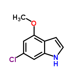 6-氯-4-甲氧基吲哚结构式