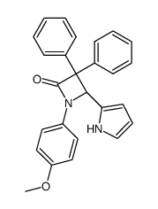 1-p-methoxyphenyl-3,3-diphenyl-4-(pyrrol-2-yl)azetidin-2-one Structure