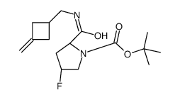 tert-butyl (2S,4S)-4-fluoro-2-[(3-methylidenecyclobutyl)methylcarbamoyl]pyrrolidine-1-carboxylate Structure