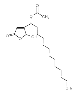 1-(2-hydroxy-5-oxo-2H-furan-3-yl)tridecyl acetate Structure