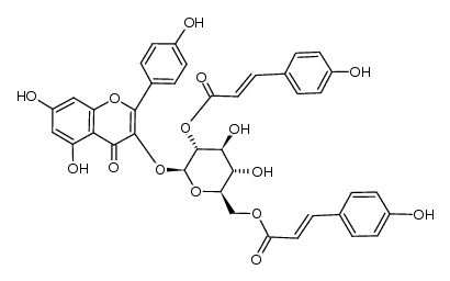 山奈酚-3-O-(2',6'-二-O-反式-对-香豆酰基)-beta-D-吡喃葡萄糖苷图片