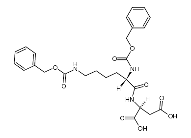 (S)-2-((S)-2,6-bis(((benzyloxy)carbonyl)amino)hexanamido)succinic acid Structure
