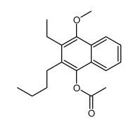 (2-butyl-3-ethyl-4-methoxynaphthalen-1-yl) acetate Structure